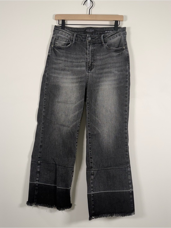 Judy Blue Denim - Judy Blue Washed Black Cropped Wide-Leg Jeans